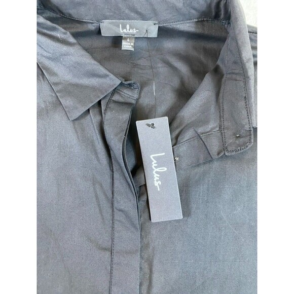 NWT Lulus Mini Dress Sz L Black‎ Sophisticated Delight Minimalist Bubble-Hem - Picture 4 of 10